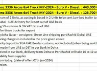 THE ABOVE IS SPEC FOR MERCEDES AROCS 3336 - 6X4 BG 11 - MY-2024, EURO V, CAB CHASSIS